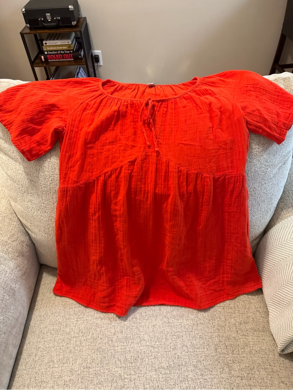 Old Navy red orange dress in a S petite #summer